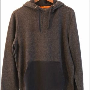 Banana Republic Mens Waffle-Knit Pullover Hoodie Navy Mens Med
